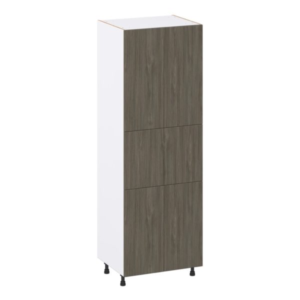 Cordyline Textured Slab Walnut Assembled Pantry Cabinet with 6 Doors and 3 Inner Drawers (30 in. W X 89.5 in. H X 24 in. D)