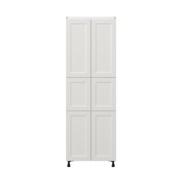 Wisteria Painted Light Gray Recessed Assembled Pantry Cabinet with 6 Doors and 3 Inner Drawers (30 in. W X 89.5 in. H X 24 in. D)