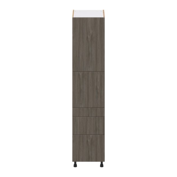 Cordyline Textured Slab Walnut Assembled Pantry  Cabinet with 2 Inner Drawers (18 in. W x 84.5 in. H x 24 in. D)