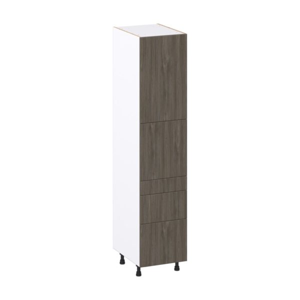 Cordyline Textured Slab Walnut Assembled Pantry  Cabinet with 2 Inner Drawers (18 in. W x 84.5 in. H x 24 in. D)