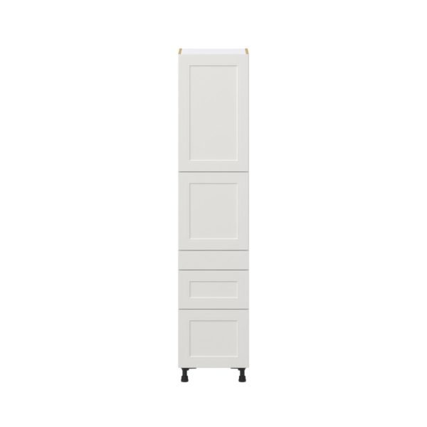 Wisteria Painted Light Gray Recessed Assembled Pantry  Cabinet with 2 Inner Drawers (18 in. W x 84.5 in. H x 24 in. D)