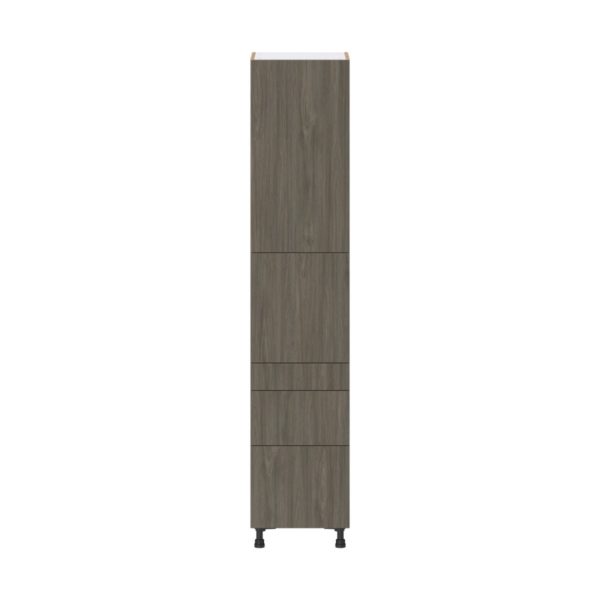 Cordyline Textured Slab Walnut Assembled Pantry  Cabinet with 3 Drawers and 2 Inner Drawers (18 in. W X 89.5 in. H X 24 in. D)