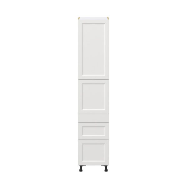 Magnolia Painted Bright White Recessed Assembled Pantry  Cabinet with 3 Drawers and 2 Inner Drawers (18 in. W X 89.5 in. H X 24 in. D)