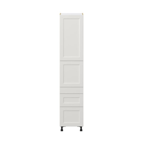 Wisteria Painted Light Gray Recessed Assembled Pantry  Cabinet with 3 Drawers and 2 Inner Drawers (18 in. W X 89.5 in. H X 24 in. D)