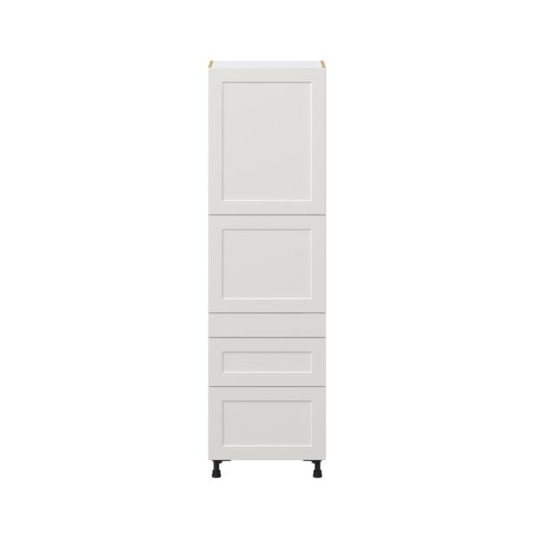 Wisteria Painted Light Gray Recessed Assembled Pantry  Cabinet with 2 Inner Drawers (24 in. W x 84.5 in. H x 24 in. D)