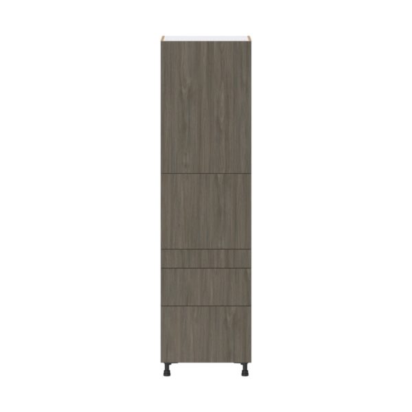 Cordyline Textured Slab Walnut Assembled Pantry  Cabinet with 3 Drawers and 2 Inner Drawers (24 in. W X 89.5 in. H X 24 in. D)