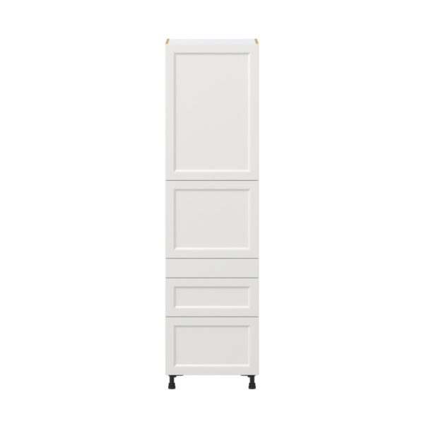 Magnolia Painted Bright White Recessed Assembled Pantry  Cabinet with 3 Drawers and 2 Inner Drawers (24 in. W X 89.5 in. H X 24 in. D)