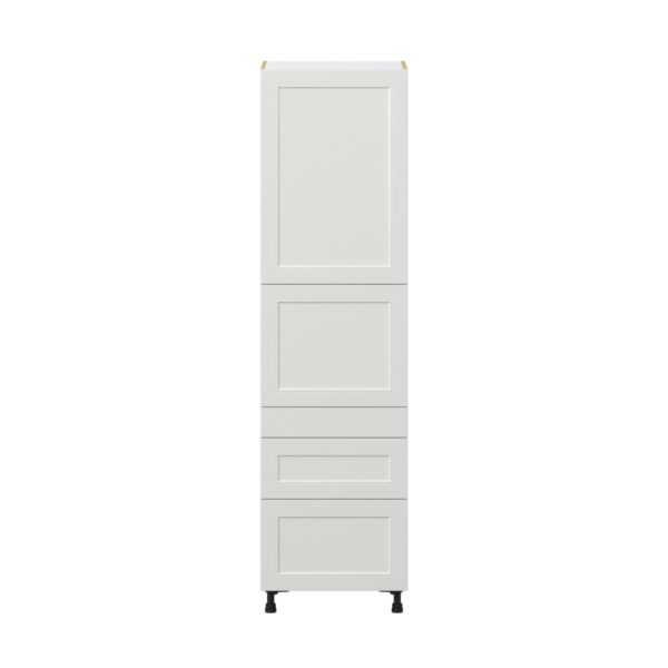 Wisteria Painted Light Gray Recessed Assembled Pantry  Cabinet with 3 Drawers and 2 Inner Drawers (24 in. W X 89.5 in. H X 24 in. D)