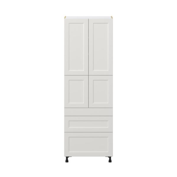 Wisteria Painted Light Gray Recessed Assembled Pantry  Cabinet with 3 Drawers and 2 Inner Drawers (30 in. W x 89.5 in. H x 24 in. D)