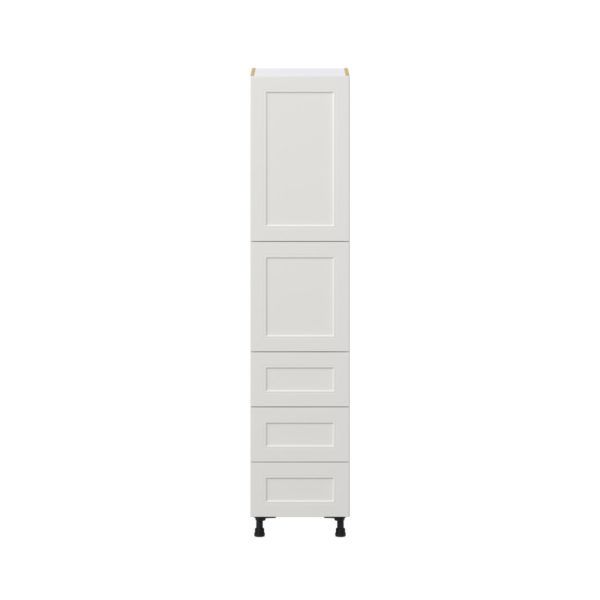 Wisteria Painted Light Gray Recessed Assembled Pantry Cabinet 2 Doors with 3 Drawers and 2 Inner Drawers (18 in. W X 84.5 in. H X 24 in. D)