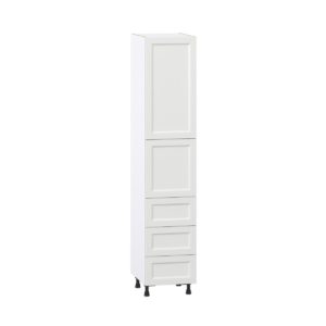 Magnolia Painted Bright White Recessed Assembled Pantry Cabinet 1 Doors with 3 Drawers and 2 Inner Drawers (18 in. W X 89.5 in. H X 24 in. D)