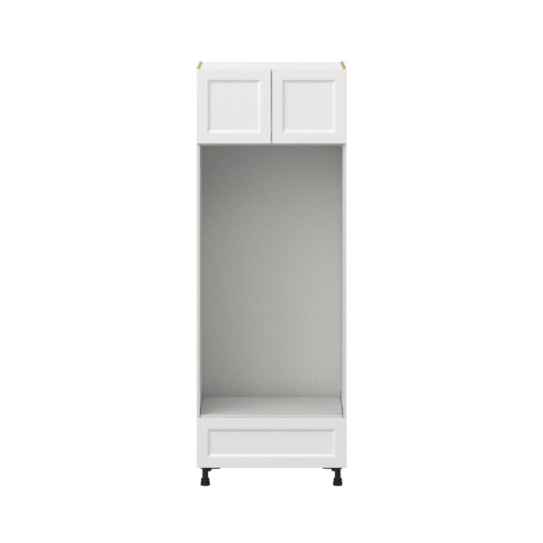 Magnolia Painted Bright White Recessed Assembled Pantry Double Oven  Cabinet with a Drawer (30 in. W x 84.5 in. H x 24 in. D)