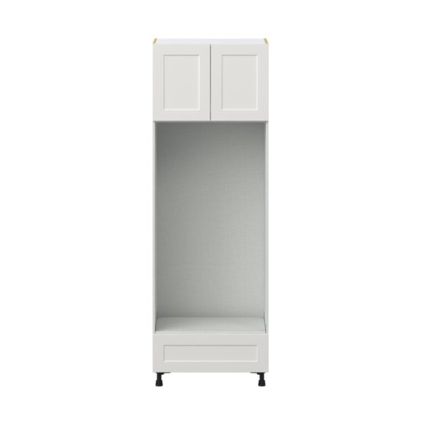 Wisteria Painted Light Gray Recessed Assembled Pantry Micro/Oven Cabinet with Drawer (30 in. W X 89.5 in. H X 24 in. D)