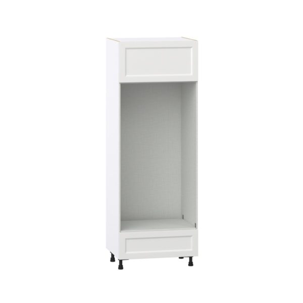 Magnolia Painted Bright White Recessed Assembled Pantry Double Oven  Cabinet (30 in. W x 84.5 in. H x 24 in. D)