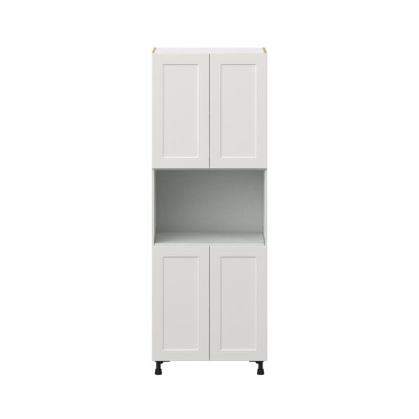 Wisteria Painted Light Gray Recessed Assembled Pantry Micro/Oven  Cabinet (30 in. W x 84.5 in. H x 24 in. D)