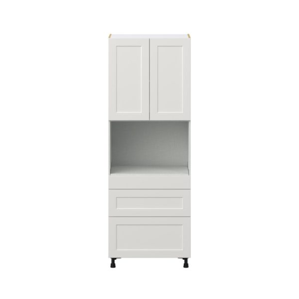 Wisteria Painted Light Gray Recessed Assembled Pantry Micro/Oven  Cabinet with 3 Drawers (30 in. W x 84.5 in. H x 24 in. D)