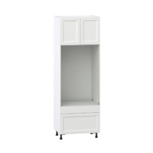 Magnolia Painted Bright White Recessed Assembled Pantry Microwave/Oven Cabinet with 2 Drawers (30 in. W X 89.5 in. H X 24 in. D)