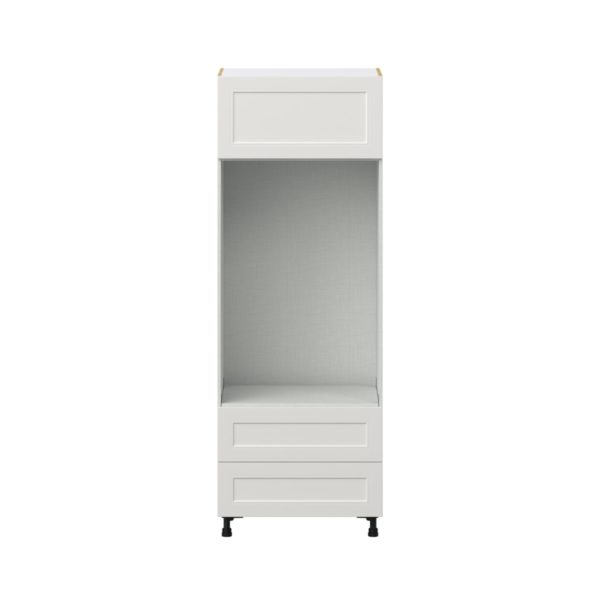 Wisteria Painted Light Gray Recessed Assembled Pantry Micro/Oven  Cabinet with 2 Drawers (30 in. W x 84.5 in. H x 24 in. D)