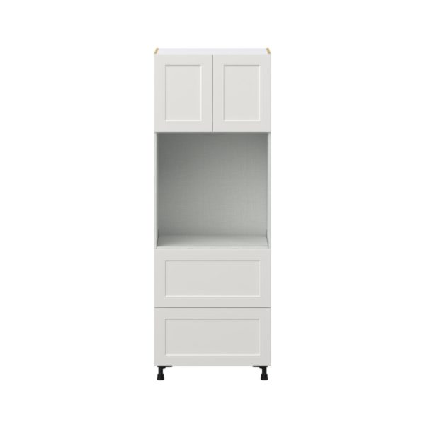 Wisteria Painted Light Gray Recessed Assembled Single Oven  Cabinet with 2 Drawers (30 in. W x 84.5 in. H x 24 in. D)