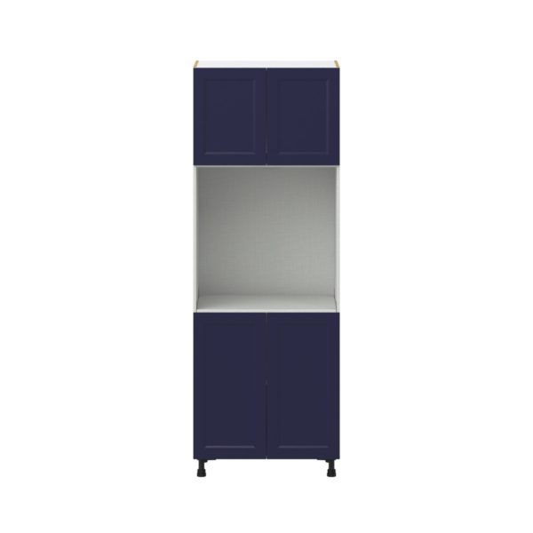 Camellia Painted Midnight Blue Recessed Assembled Single Oven  Cabinet (30 in. W x 84.5 in. H x 24 in. D)