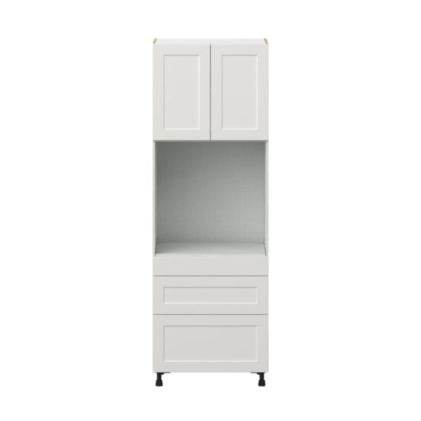 Wisteria Painted Light Gray Recessed Assembled Single Oven  Cabinet with Drawers (30 in. W x 89.5 in. H x 24 in. D)