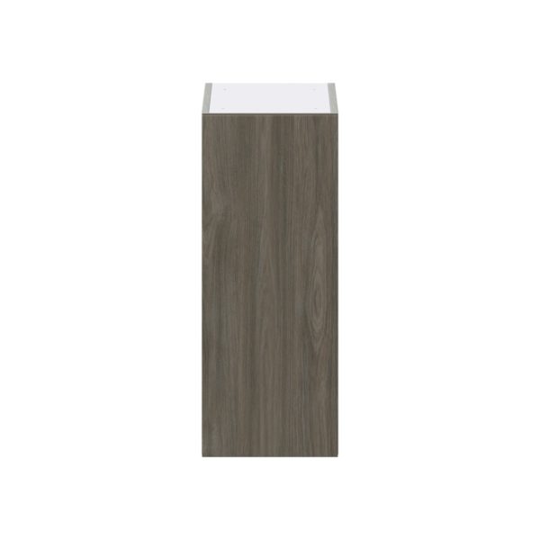 Cordyline Textured Slab Walnut Assembled Wall  Cabinet With Full High Door (12 in. W x 30 in. H x 14 in. D)