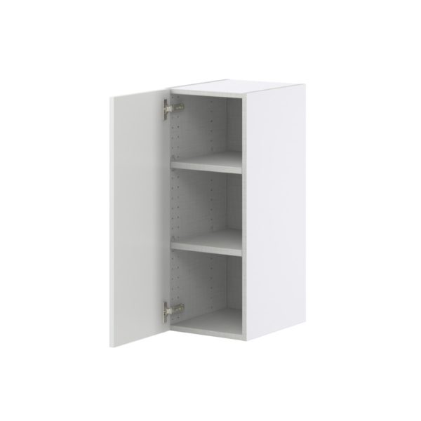 Magnolia Painted Bright White Recessed Assembled Wall  Cabinet With Full High Door (12 in. W x 30 in. H x 14 in. D)