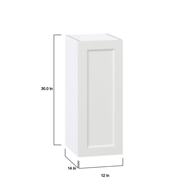 Magnolia Painted Bright White Recessed Assembled Wall  Cabinet With Full High Door (12 in. W x 30 in. H x 14 in. D)