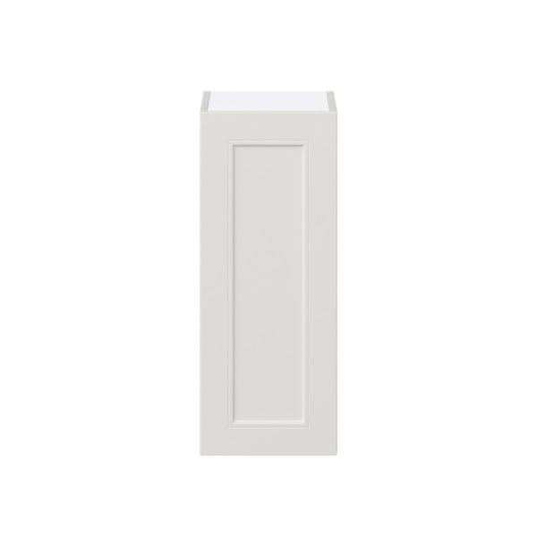 Wisteria Painted Light Gray Recessed Assembled Wall  Cabinet With Full High Door (12 in. W x 30 in. H x 14 in. D)