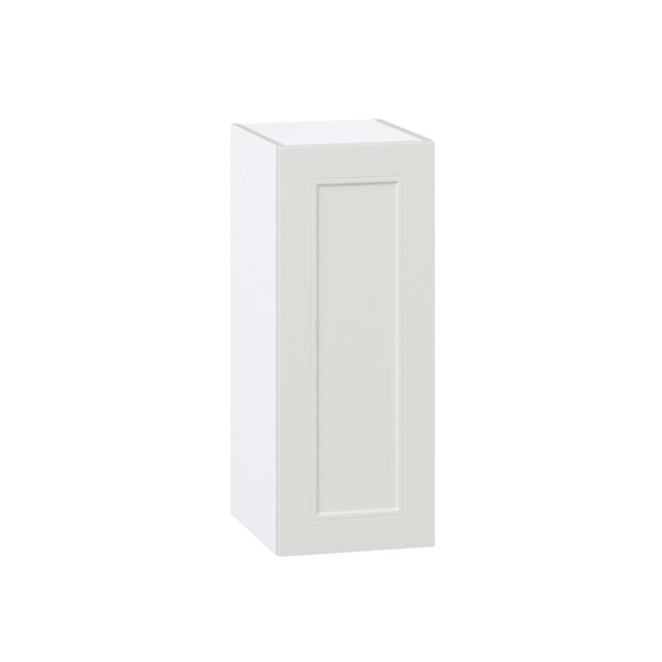 Wisteria Painted Light Gray Recessed Assembled Wall  Cabinet With Full High Door (12 in. W x 30 in. H x 14 in. D)