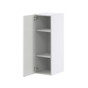 Magnolia Painted Bright White Recessed Assembled Wall  Cabinet with Full High Door (12 in. W x 35 in. H x 14 in. D)