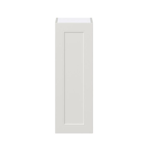 Wisteria Painted Light Gray Recessed Assembled Wall  Cabinet with Full High Door (12 in. W x 35 in. H x 14 in. D)