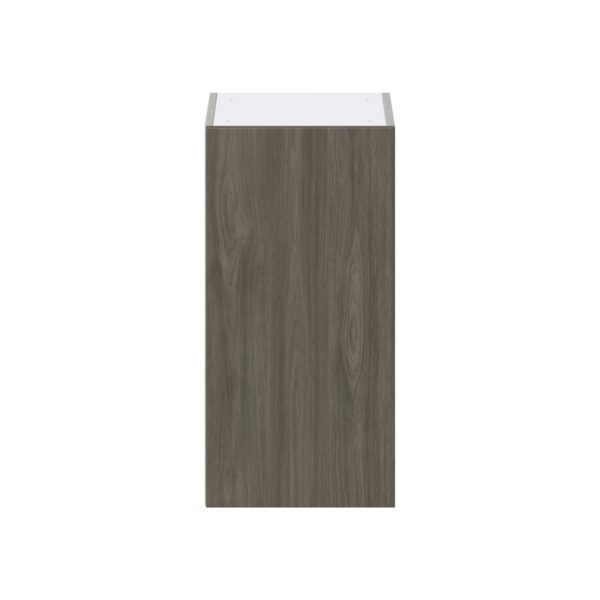 Cordyline Textured Slab Walnut Assembled Wall  Cabinet with Full High Door (15 in. W x 30 in. H x 14 in. D)