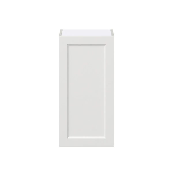 Magnolia Painted Bright White Recessed Assembled Wall  Cabinet with Full High Door (15 in. W x 30 in. H x 14 in. D)