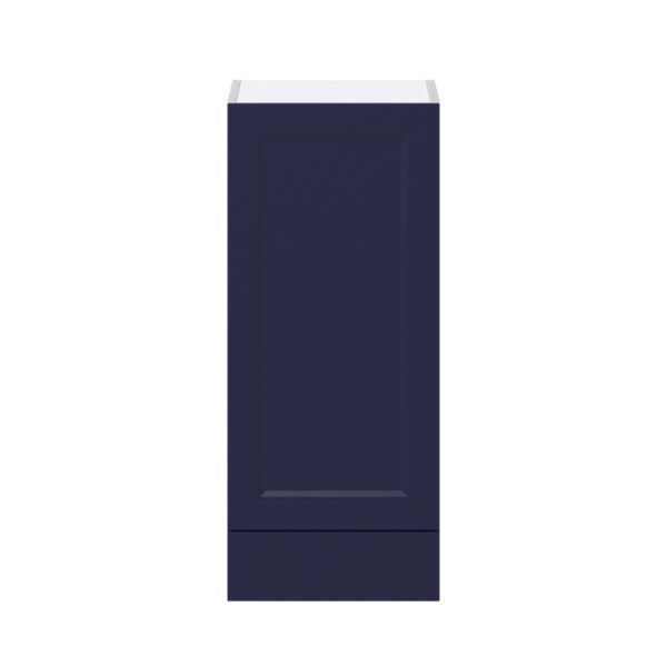 Camellia Painted Midnight Blue Recessed Assembled Wall  Cabinet with a Door and a 5 in. Drawer (15 in. W x 35 in. H x 14 in. D)