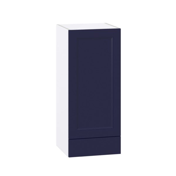 Camellia Painted Midnight Blue Recessed Assembled Wall  Cabinet with a Door and a 5 in. Drawer (15 in. W x 35 in. H x 14 in. D)