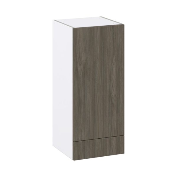 Cordyline Textured Slab Walnut Assembled Wall  Cabinet with a Door and a 5 in. Drawer (15 in. W x 35 in. H x 14 in. D)