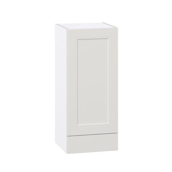 Wisteria Painted Light Gray Recessed Assembled Wall  Cabinet with a Door and a 5 in. Drawer (15 in. W x 35 in. H x 14 in. D)