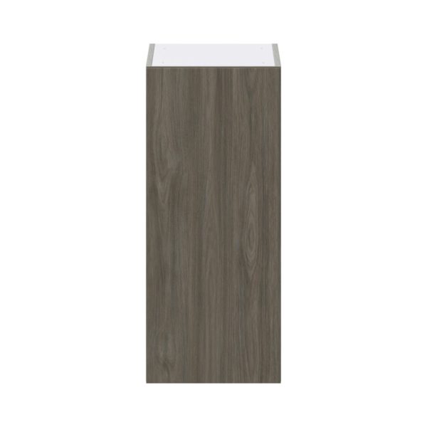 Cordyline Textured Slab Walnut Assembled Wall  Cabinet with Full High Door (15 in. W x 35 in. H x 14 in. D)