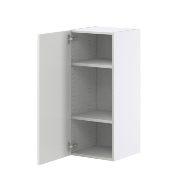 Magnolia Painted Bright White Recessed Assembled Wall  Cabinet with Full High Door (15 in. W x 35 in. H x 14 in. D)