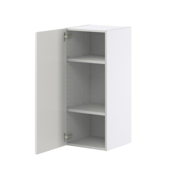 Wisteria Painted Light Gray Recessed Assembled Wall  Cabinet with Full High Door (15 in. W x 35 in. H x 14 in. D)