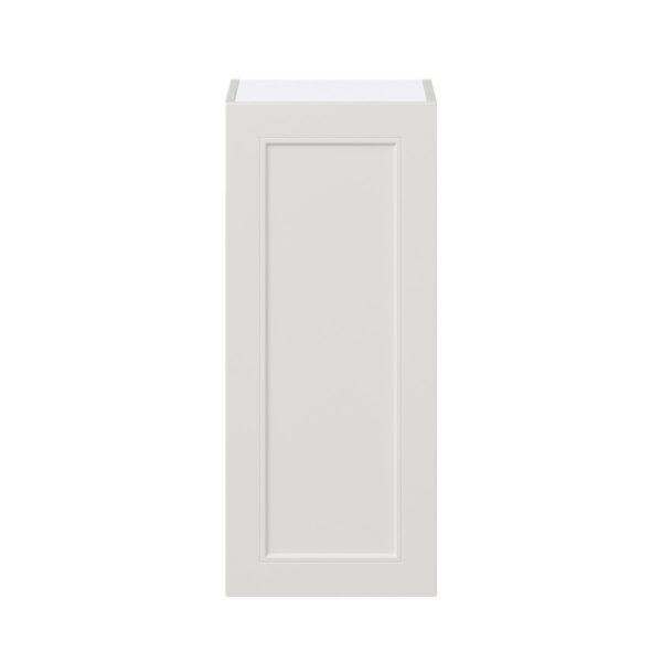 Wisteria Painted Light Gray Recessed Assembled Wall  Cabinet with Full High Door (15 in. W x 35 in. H x 14 in. D)