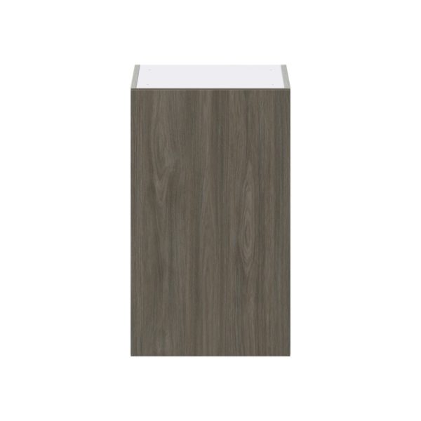 Cordyline Textured Slab Walnut Assembled Wall  Cabinet with Full high Door (18 in. W x 30 in. H x 14 in. D)