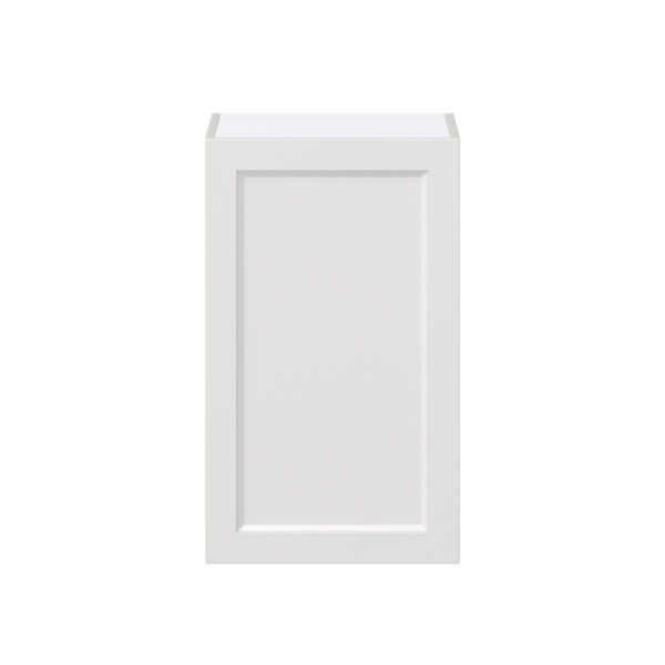 Magnolia Painted Bright White Recessed Assembled Wall  Cabinet with Full high Door (18 in. W x 30 in. H x 14 in. D)