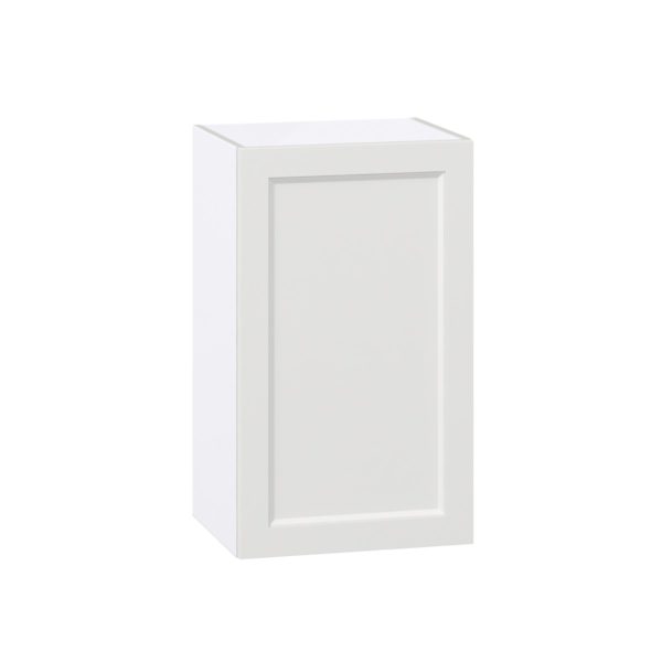 Magnolia Painted Bright White Recessed Assembled Wall  Cabinet with Full high Door (18 in. W x 30 in. H x 14 in. D)