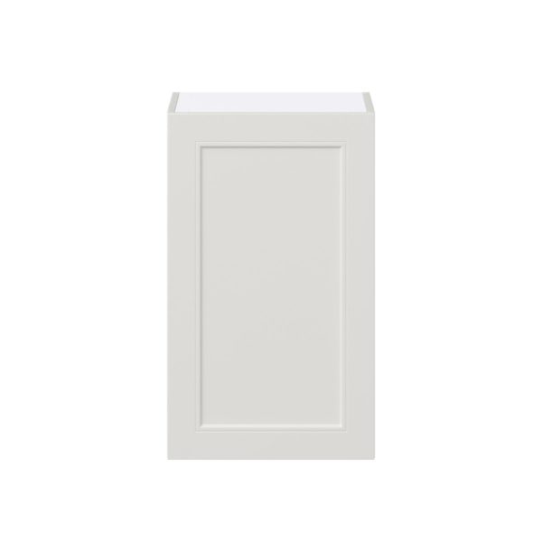 Wisteria Painted Light Gray Recessed Assembled Wall  Cabinet with Full high Door (18 in. W x 30 in. H x 14 in. D)