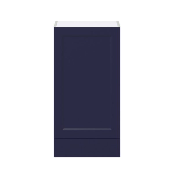 Camellia Painted Midnight Blue Recessed Assembled Wall  Cabinet with a Door and a 5 in. Drawer (18 in. W x 35 in. H x 14 in. D)