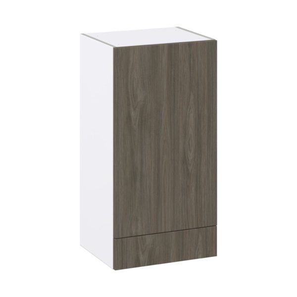 Cordyline Textured Slab Walnut Assembled Wall  Cabinet with a Door and a 5 in. Drawer (18 in. W x 35 in. H x 14 in. D)