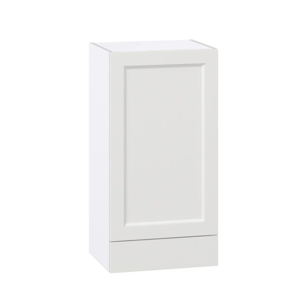 Magnolia Painted Bright White Recessed Assembled Wall  Cabinet with a Door and a 5 in. Drawer (18 in. W x 35 in. H x 14 in. D)