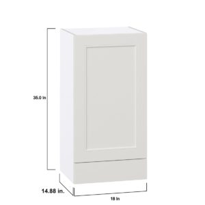 Wisteria Painted Light Gray Recessed Assembled Wall  Cabinet with a Door and a 5 in. Drawer (18 in. W x 35 in. H x 14 in. D)